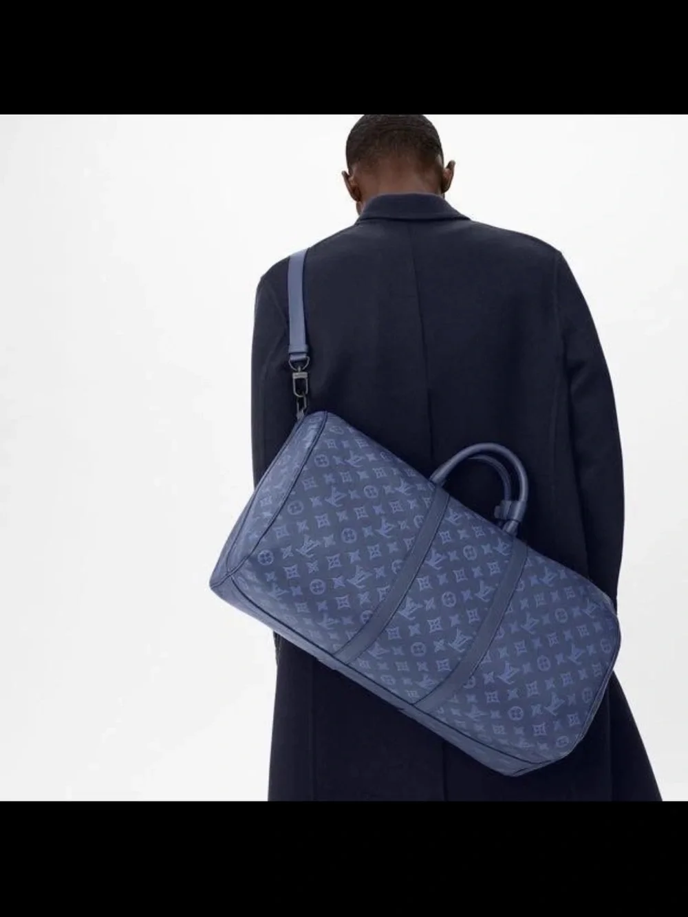 Louis Vuitton Navy Monogram Eclipse Duffel Bag